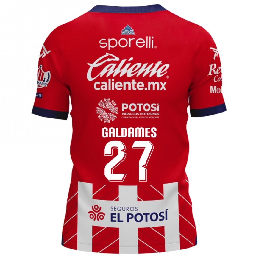 Kids Football Benjamín Galdames #27 Red White Home Jersey 2024/25 T-Shirt Canada