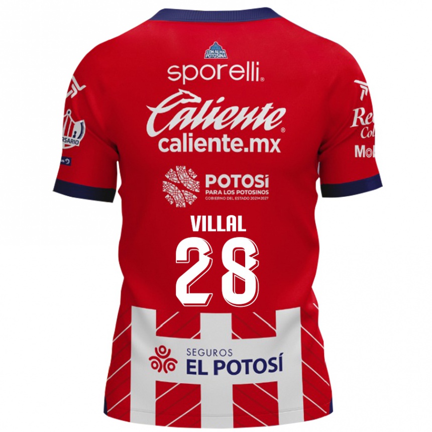 Enfant Football Maillot Jonantán Villal #28 Rouge Blanc Tenues Domicile 2024/25 Canada