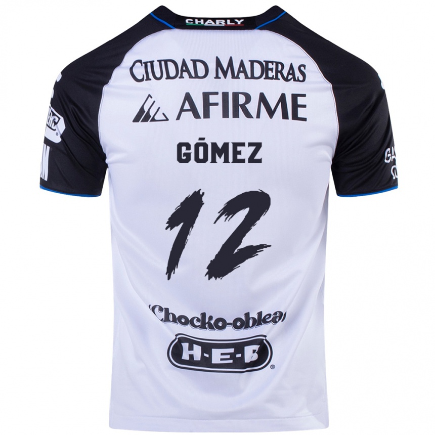 Kids Football Jaime Gómez #12 Black Blue Home Jersey 2024/25 T-Shirt Canada