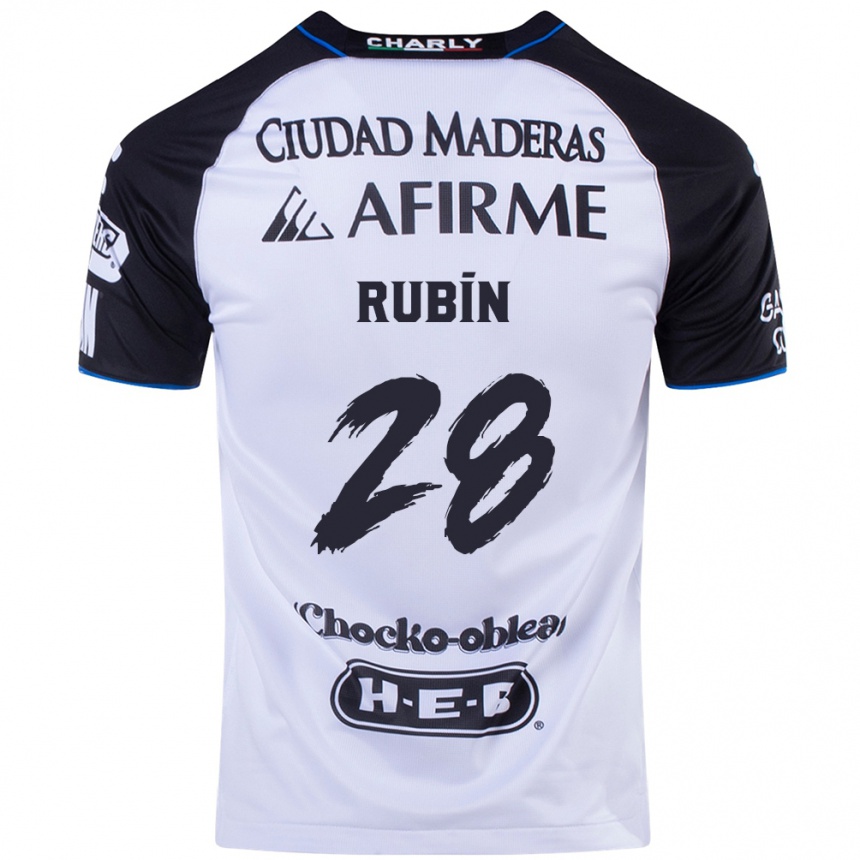 Kids Football Rubio Rubín #28 Black Blue Home Jersey 2024/25 T-Shirt Canada