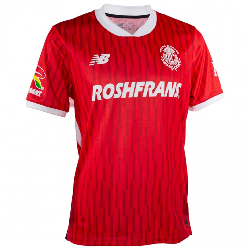 Enfant Football Maillot Votre Nom #0 Rouge Blanc Tenues Domicile 2024/25 Canada