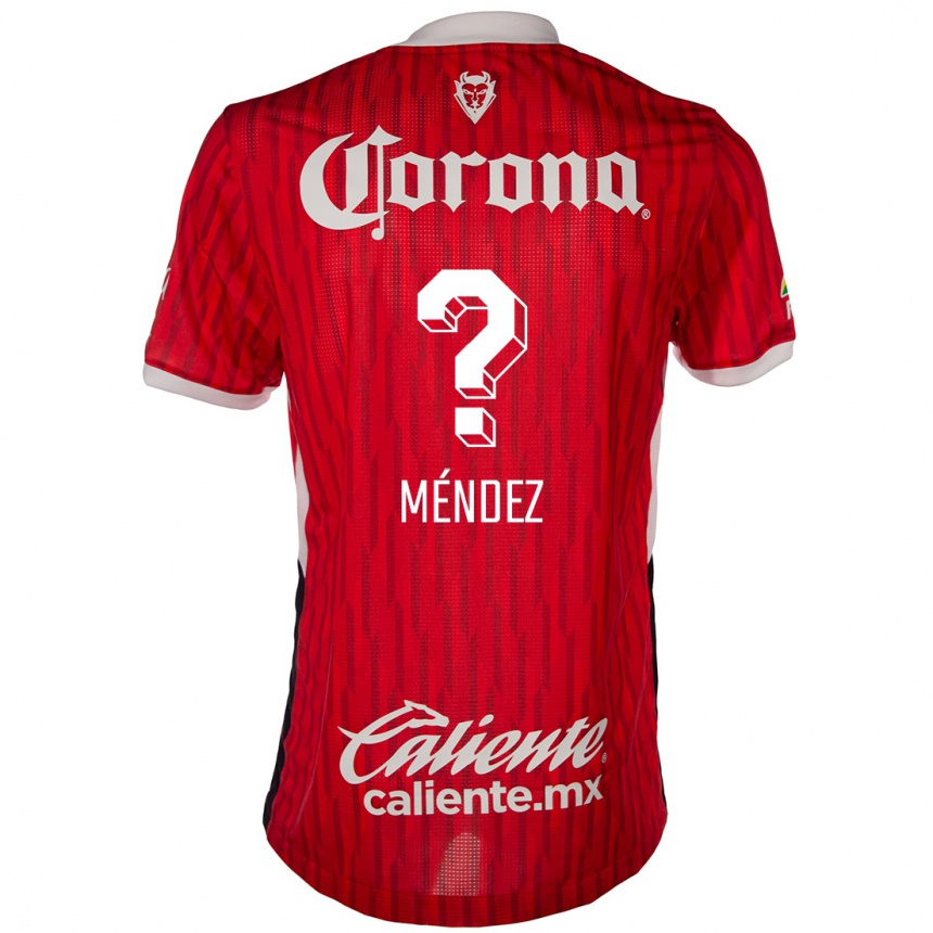 Kids Football Bruno Méndez #0 Red White Home Jersey 2024/25 T-Shirt Canada