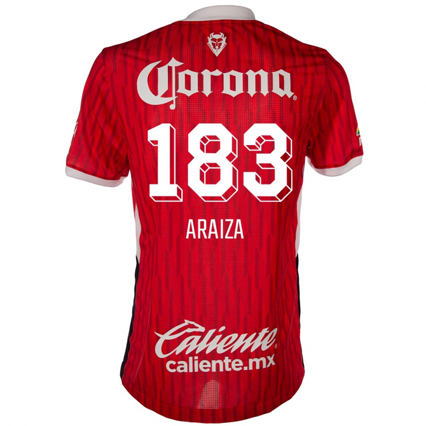 Enfant Football Maillot Daniel Araiza #183 Rouge Blanc Tenues Domicile 2024/25 Canada