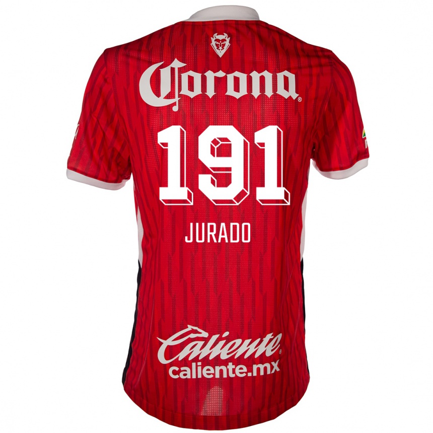 Kids Football Pablo Jurado #191 Red White Home Jersey 2024/25 T-Shirt Canada