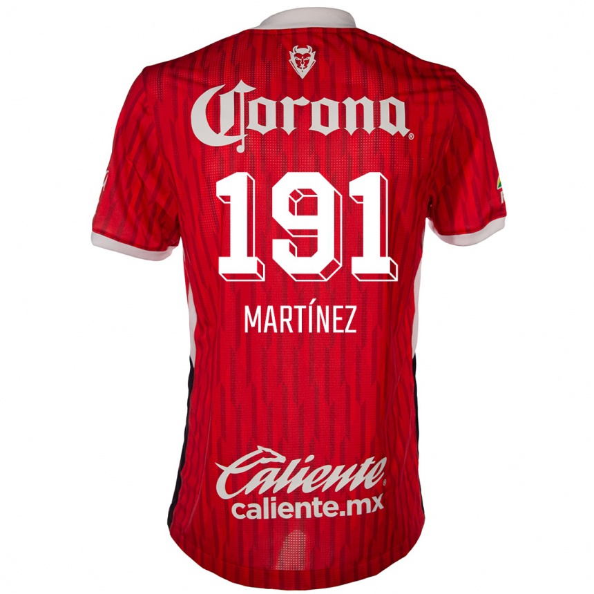 Enfant Football Maillot Kevin Martínez #191 Rouge Blanc Tenues Domicile 2024/25 Canada