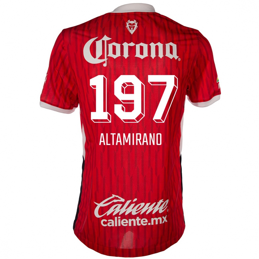 Kids Football Óscar Altamirano #197 Red White Home Jersey 2024/25 T-Shirt Canada