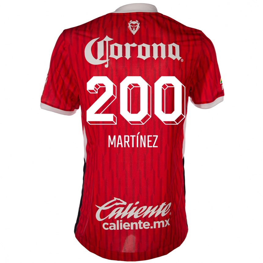 Enfant Football Maillot Edgar Martínez #200 Rouge Blanc Tenues Domicile 2024/25 Canada