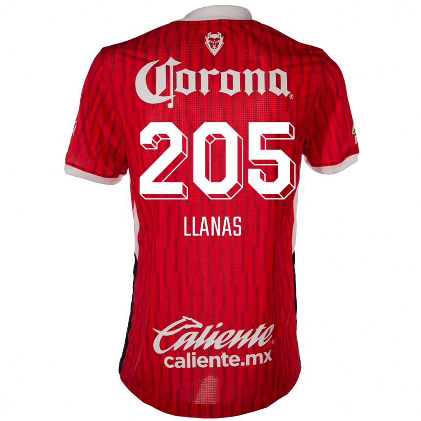 Kids Football Emmanuel Llanas #205 Red White Home Jersey 2024/25 T-Shirt Canada