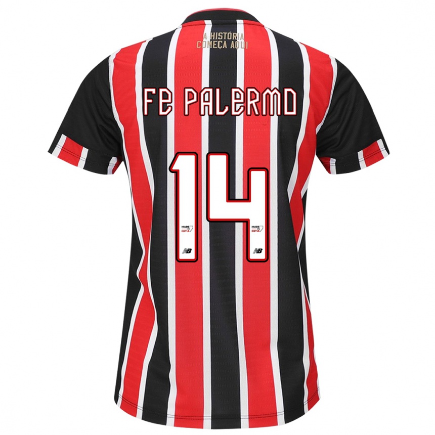 Enfant Football Maillot Fe Palermo #14 Noir Rouge Blanc Tenues Extérieur 2024/25 Canada