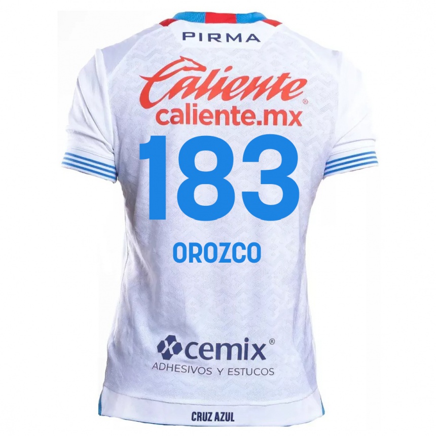 Kids Football Fabrizzio Orozco #183 White Blue Away Jersey 2024/25 T-Shirt Canada