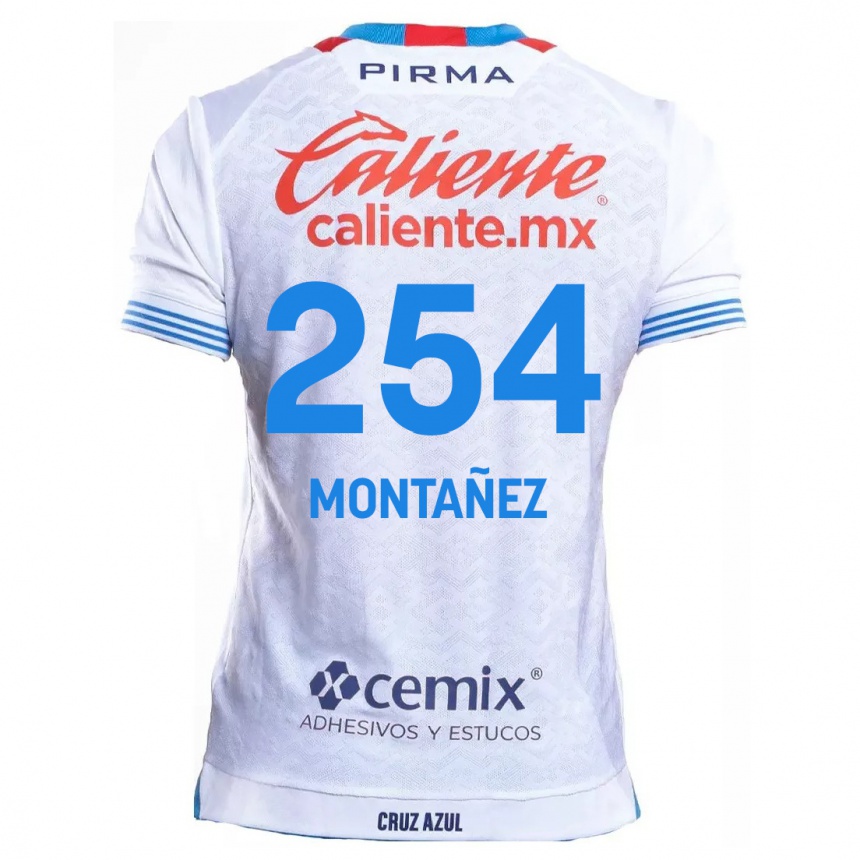 Enfant Football Maillot Humberto Montañez #254 Blanc Bleu Tenues Extérieur 2024/25 Canada