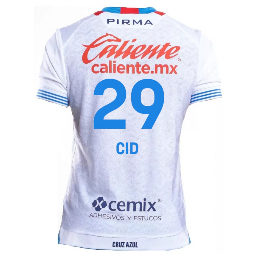 Kids Football Claudia Cid #29 White Blue Away Jersey 2024/25 T-Shirt Canada