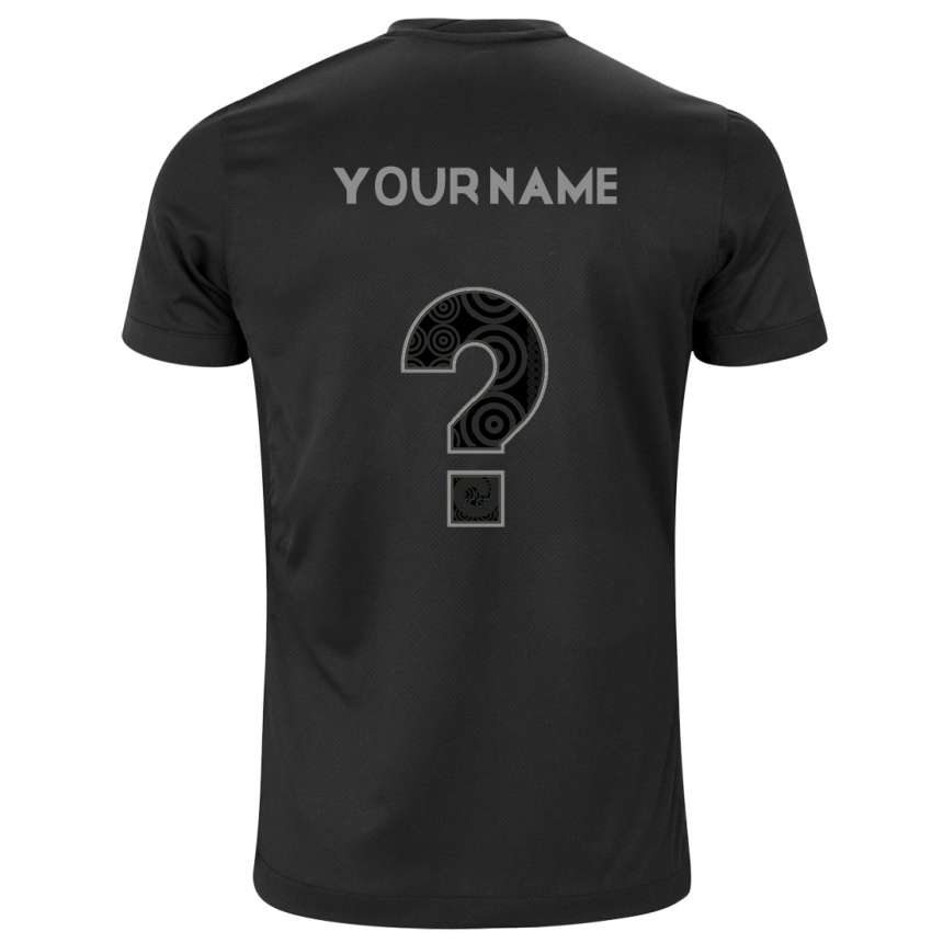 Kids Football Your Name #0 Black Away Jersey 2024/25 T-Shirt Canada