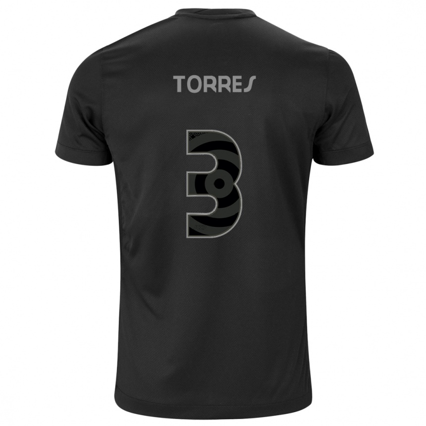 Enfant Football Maillot Félix Torres #3 Noir Tenues Extérieur 2024/25 Canada