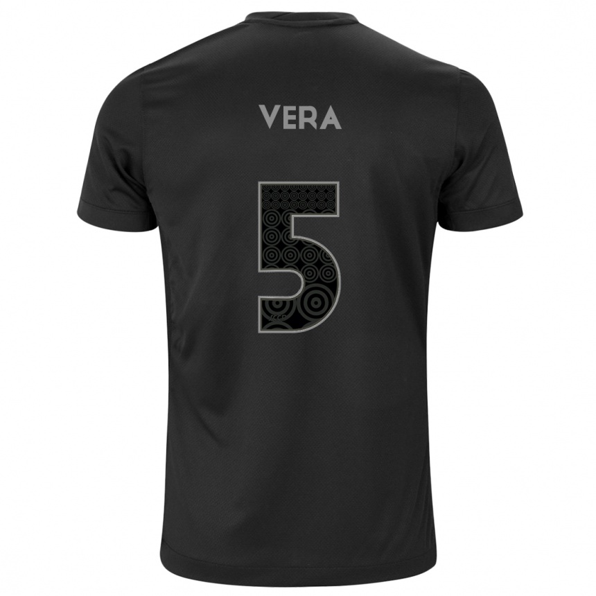 Kids Football Fausto Vera #5 Black Away Jersey 2024/25 T-Shirt Canada