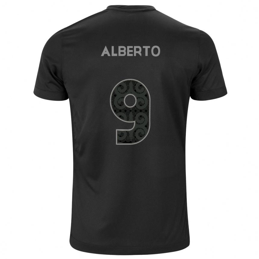 Kids Football Yuri Alberto #9 Black Away Jersey 2024/25 T-Shirt Canada