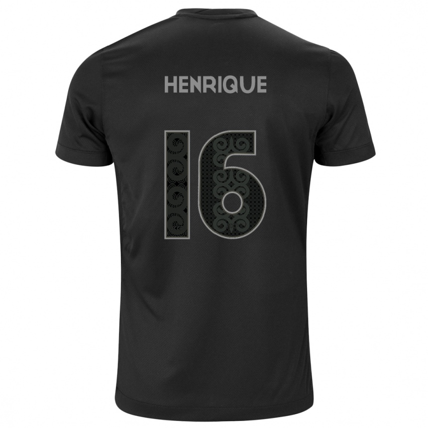 Kids Football Pedro Henrique #16 Black Away Jersey 2024/25 T-Shirt Canada