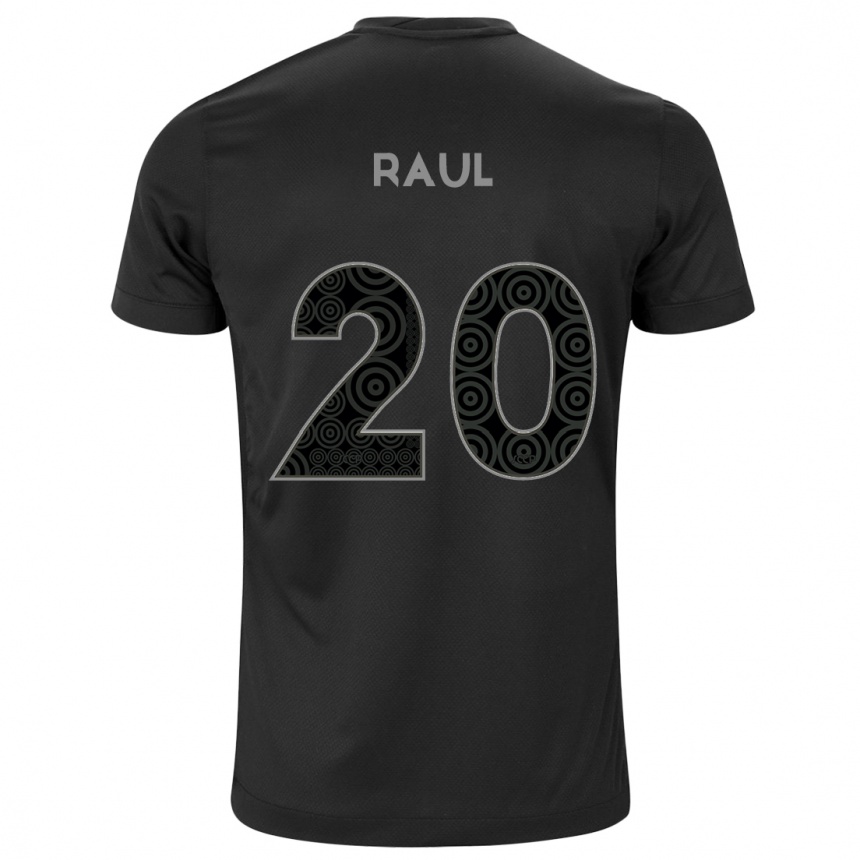 Kids Football Pedro Raul #20 Black Away Jersey 2024/25 T-Shirt Canada