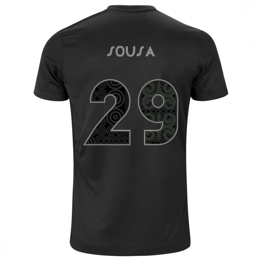 Kids Football Arthur Sousa #29 Black Away Jersey 2024/25 T-Shirt Canada