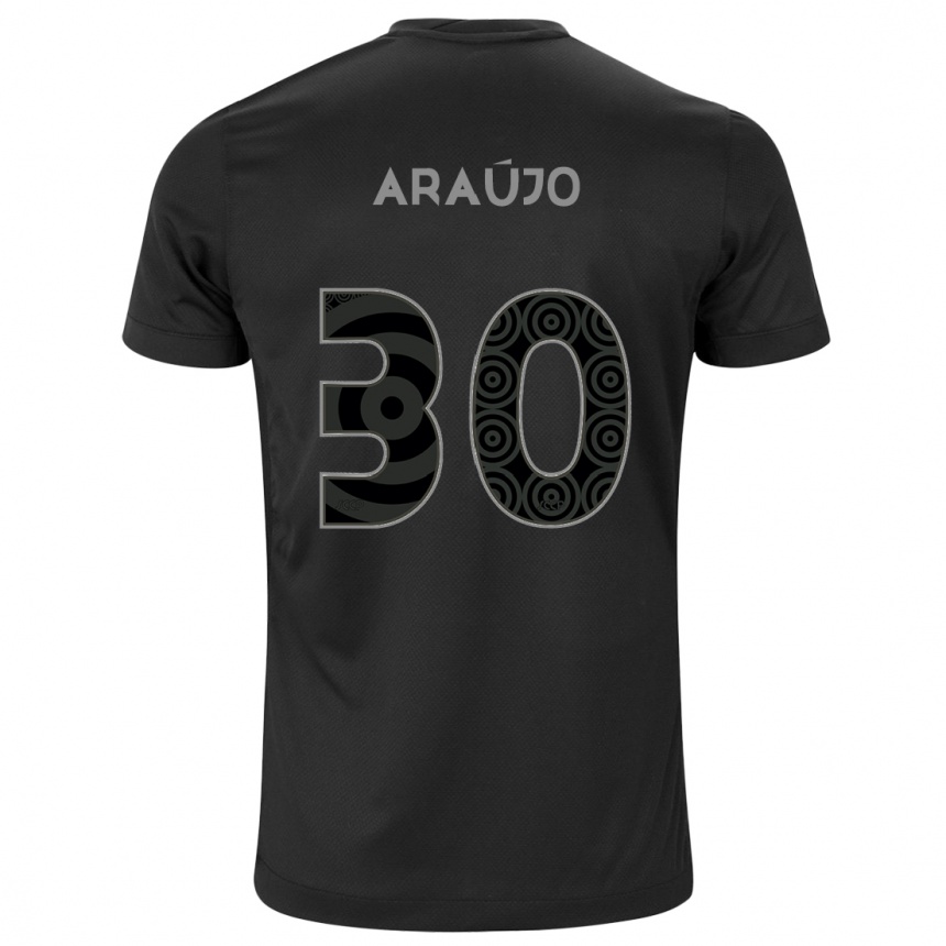 Kids Football Matheus Araújo #30 Black Away Jersey 2024/25 T-Shirt Canada