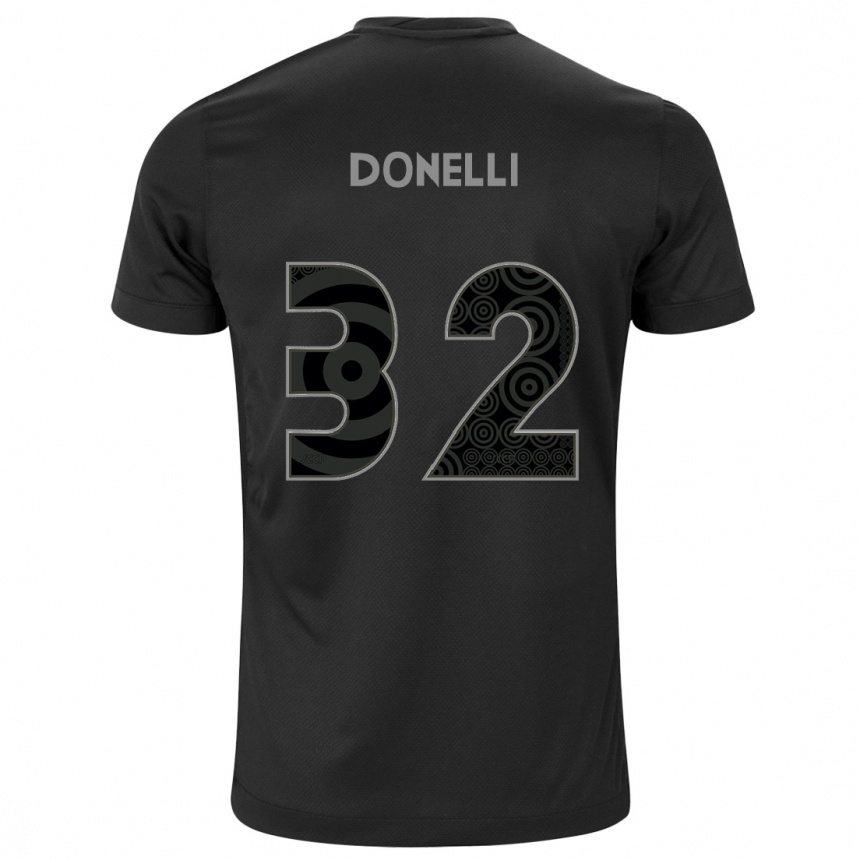 Kids Football Matheus Donelli #32 Black Away Jersey 2024/25 T-Shirt Canada