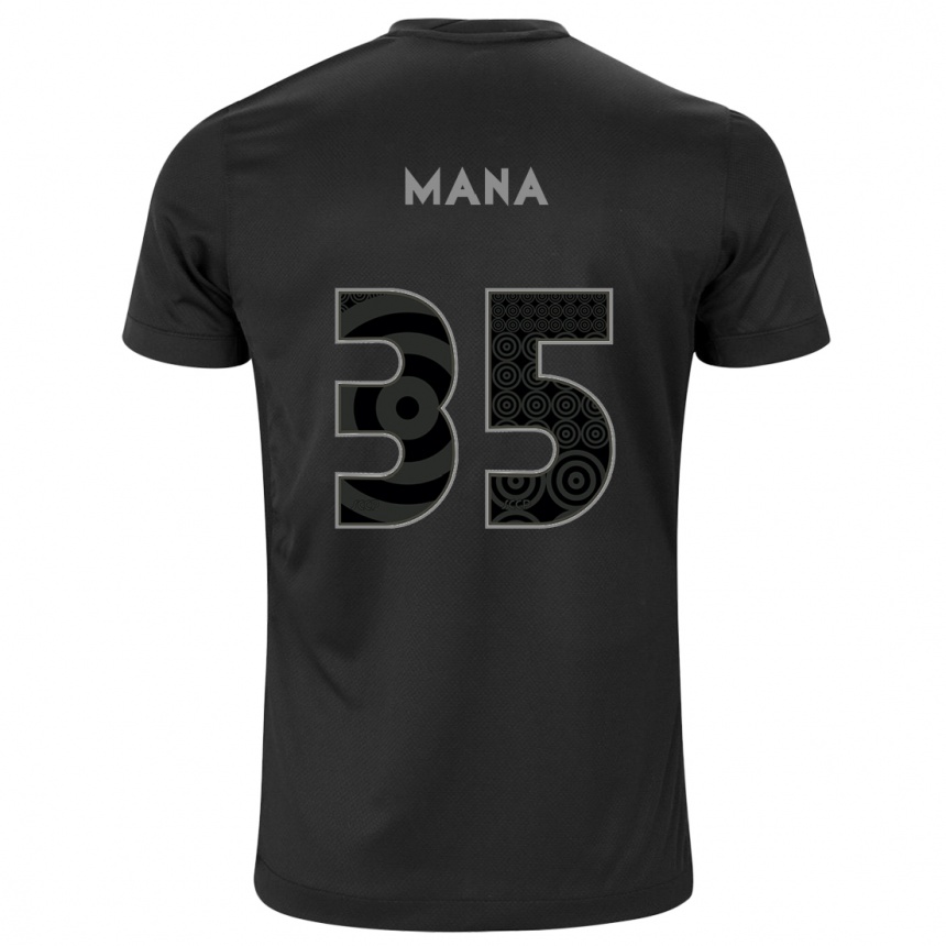 Kids Football Léo Mana #35 Black Away Jersey 2024/25 T-Shirt Canada