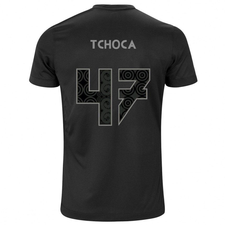 Kids Football Tchoca #47 Black Away Jersey 2024/25 T-Shirt Canada