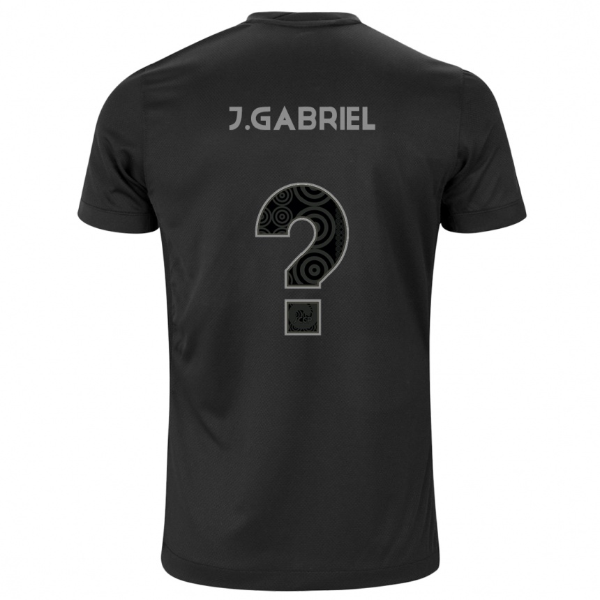 Kids Football João Gabriel #6 Black Away Jersey 2024/25 T-Shirt Canada