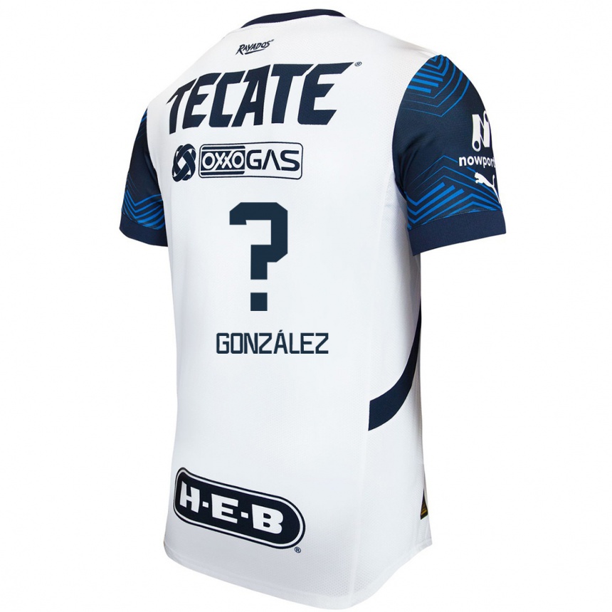 Enfant Football Maillot Irvin González #0 Blanc Bleu Tenues Extérieur 2024/25 Canada