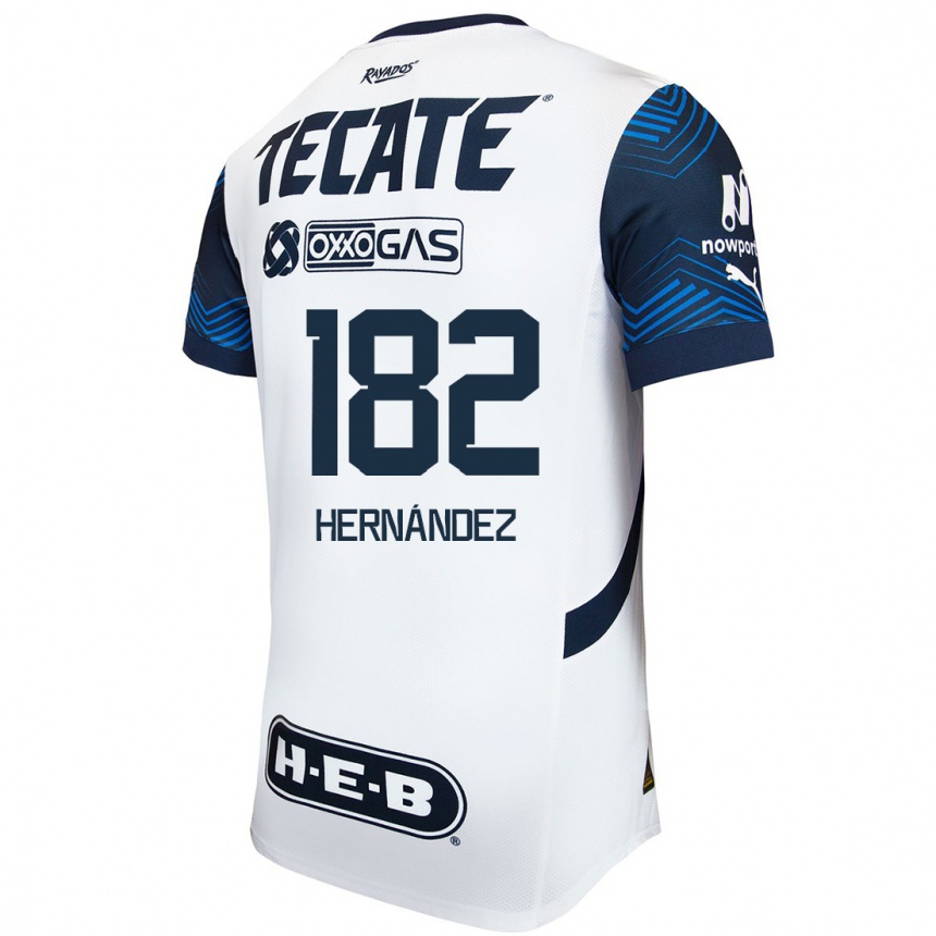 Enfant Football Maillot Derek Hernández #182 Blanc Bleu Tenues Extérieur 2024/25 Canada