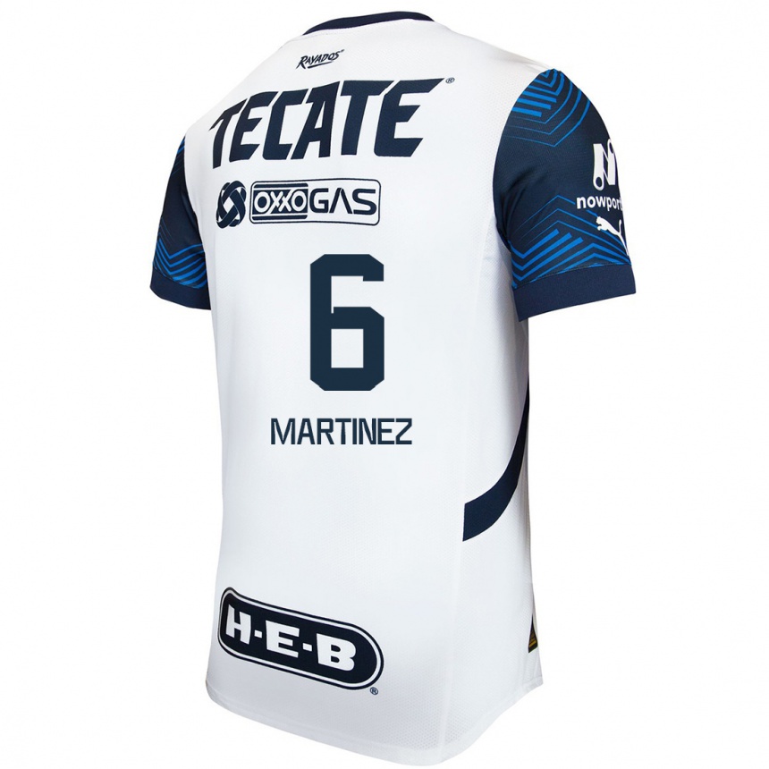 Enfant Football Maillot Alejandra Martinez #6 Blanc Bleu Tenues Extérieur 2024/25 Canada