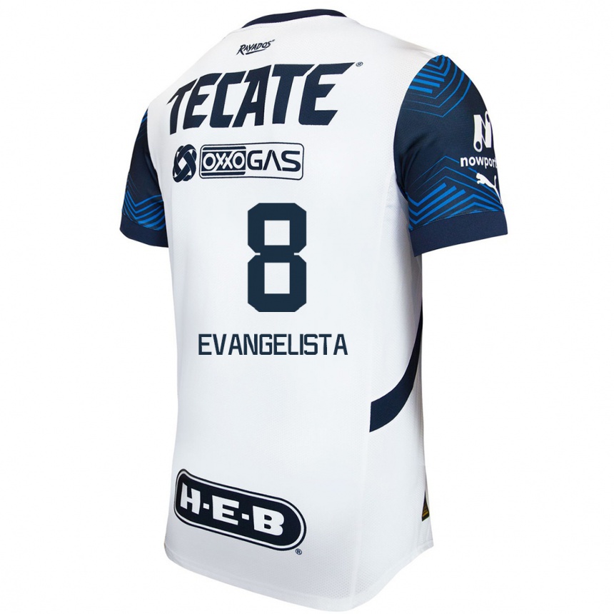 Enfant Football Maillot Diana Evangelista #8 Blanc Bleu Tenues Extérieur 2024/25 Canada