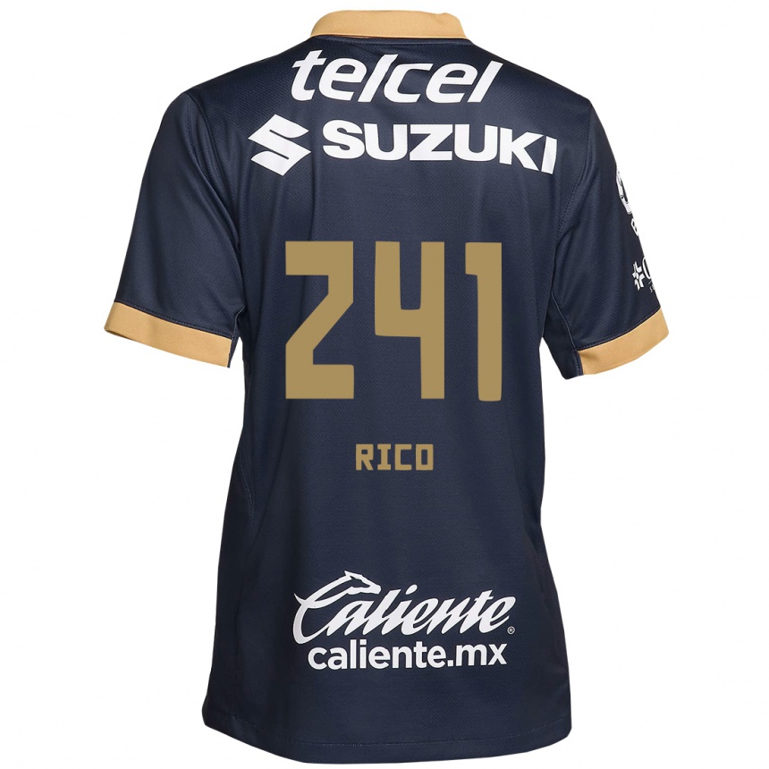 Kids Football Ángel Rico #241 Obsidian Gold White Away Jersey 2024/25 T-Shirt Canada