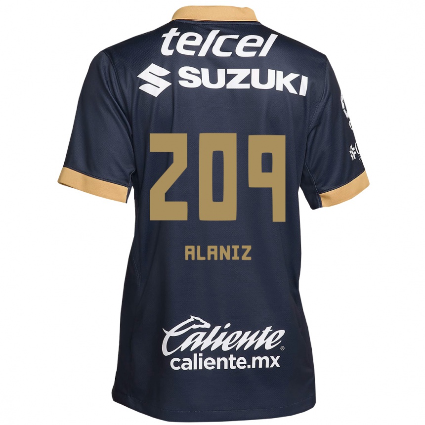 Kids Football Jorge Alaniz #209 Obsidian Gold White Away Jersey 2024/25 T-Shirt Canada