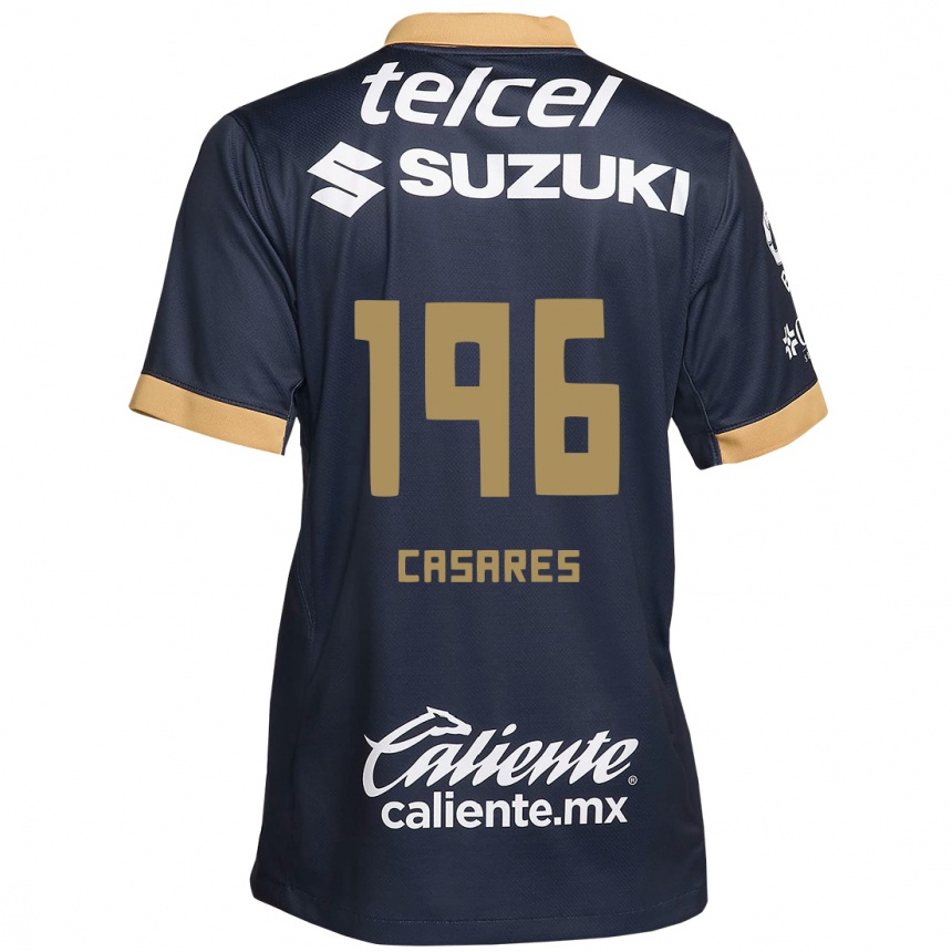 Kids Football Mateo Casares #196 Obsidian Gold White Away Jersey 2024/25 T-Shirt Canada