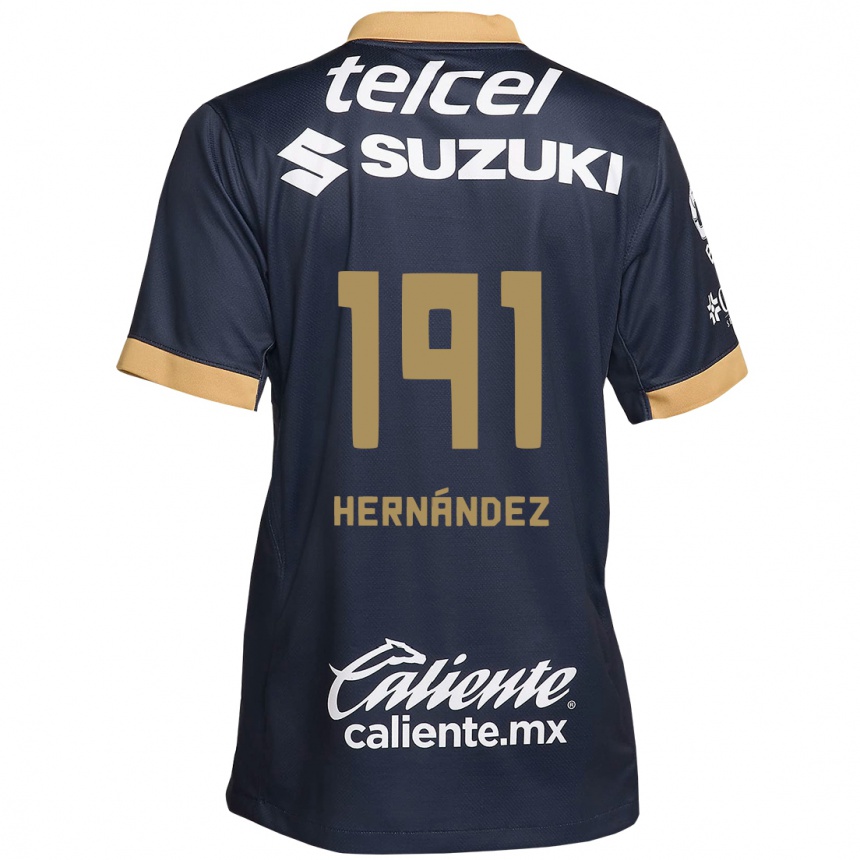 Enfant Football Maillot Marco Hernández #191 Obsidienne Or Blanc Tenues Extérieur 2024/25 Canada