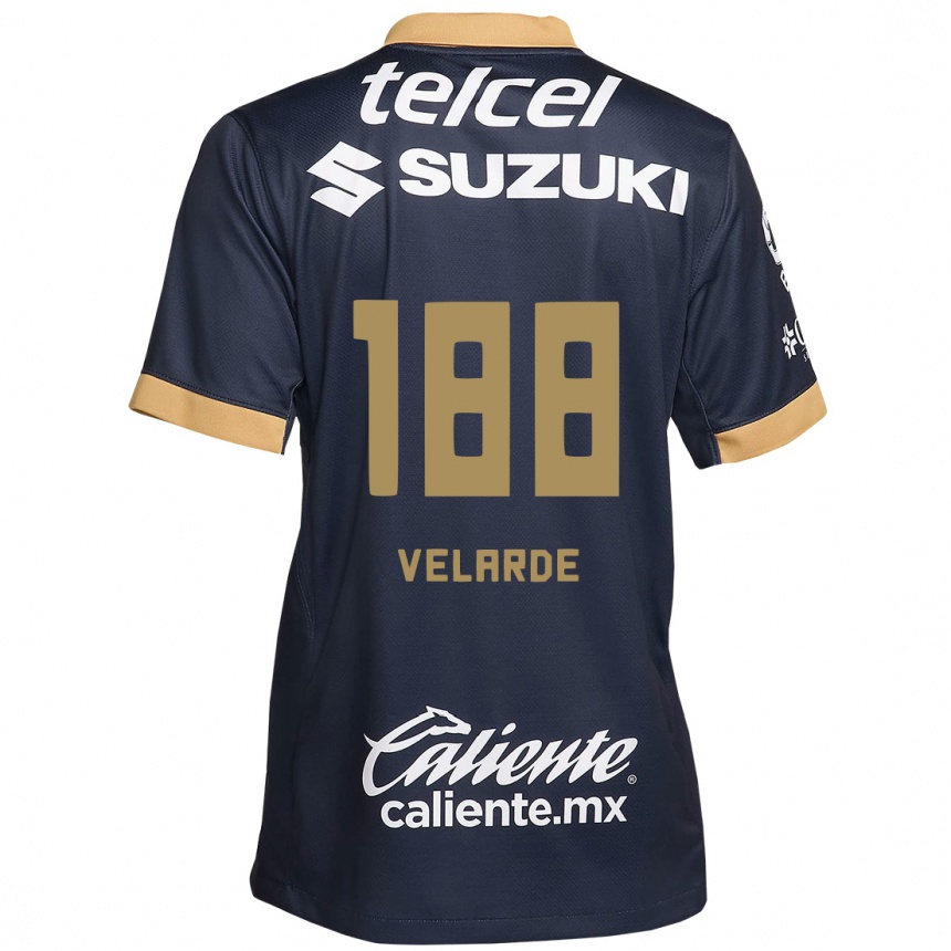 Kids Football Andrés Velarde #188 Obsidian Gold White Away Jersey 2024/25 T-Shirt Canada