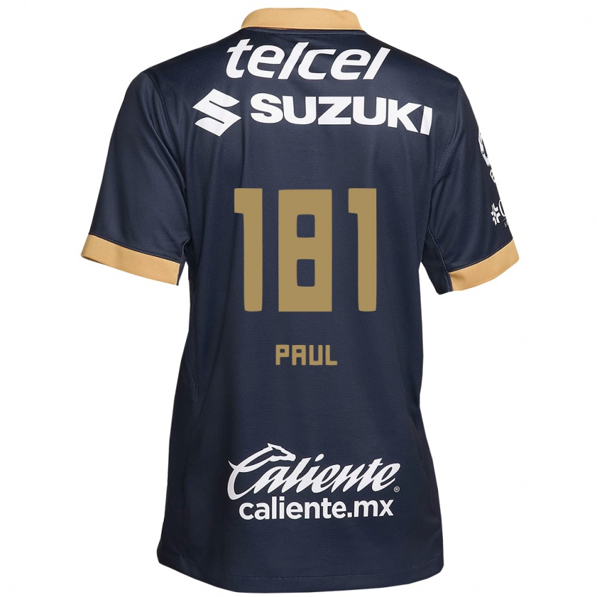 Kids Football Miguel Paul #181 Obsidian Gold White Away Jersey 2024/25 T-Shirt Canada