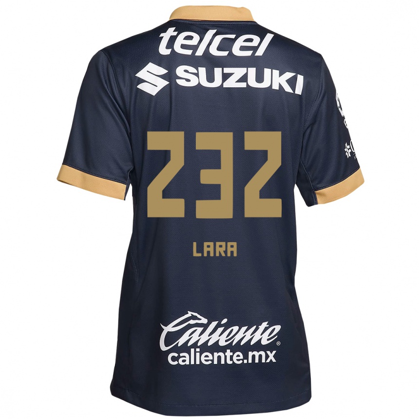 Kids Football Pablo Lara #232 Obsidian Gold White Away Jersey 2024/25 T-Shirt Canada