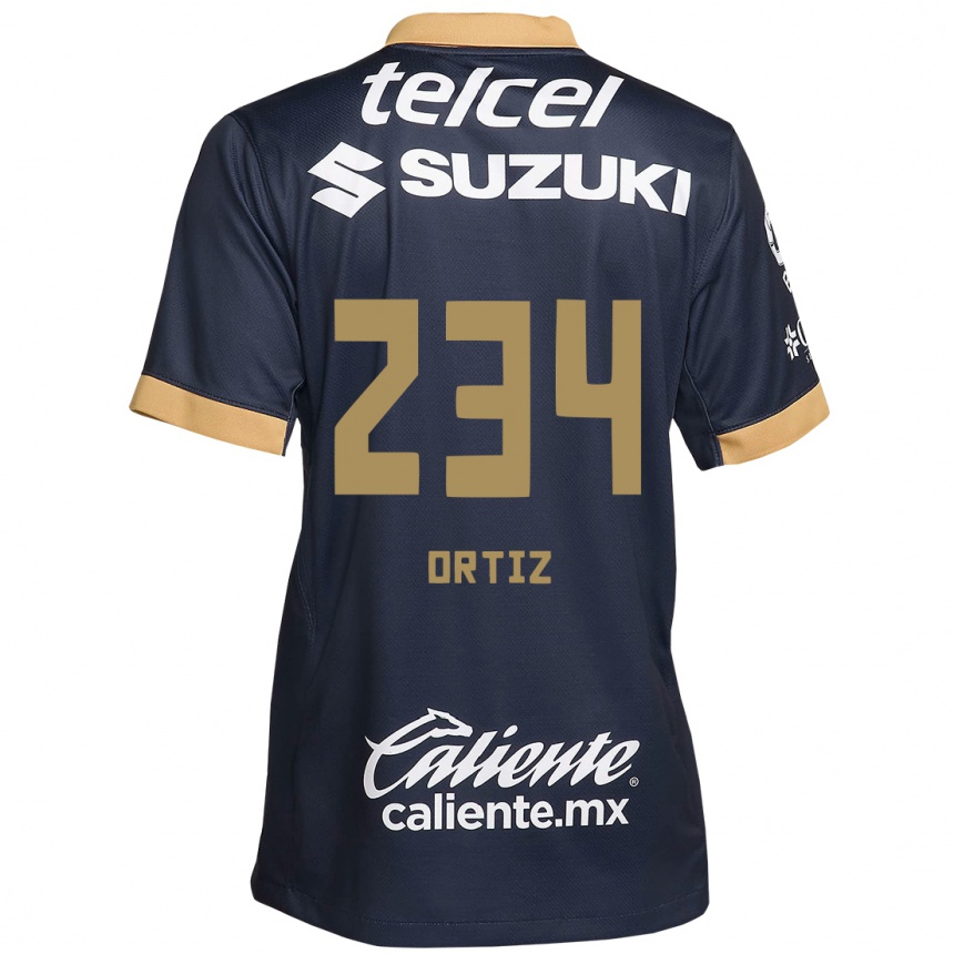 Kids Football Jorge Ortiz #234 Obsidian Gold White Away Jersey 2024/25 T-Shirt Canada