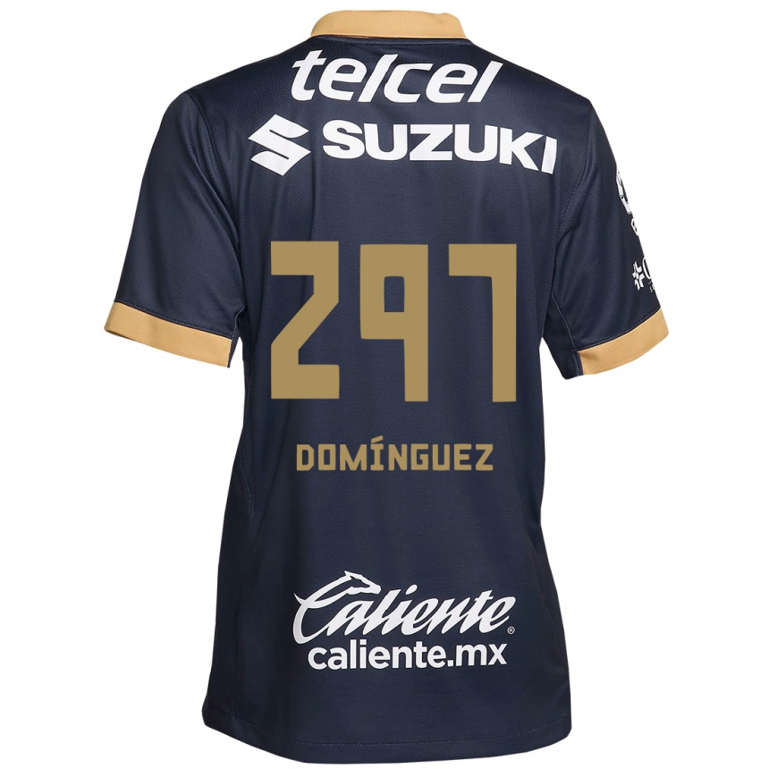 Enfant Football Maillot Julio Domínguez #297 Obsidienne Or Blanc Tenues Extérieur 2024/25 Canada