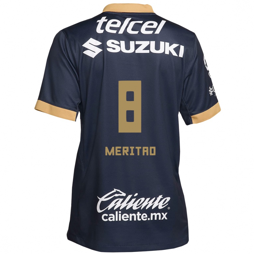 Kids Football Higor Meritao #8 Obsidian Gold White Away Jersey 2024/25 T-Shirt Canada