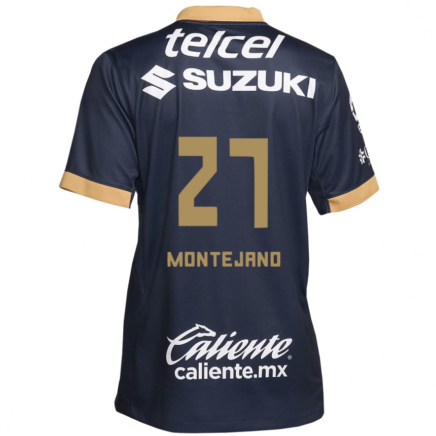 Enfant Football Maillot Emanuel Montejano #27 Obsidienne Or Blanc Tenues Extérieur 2024/25 Canada