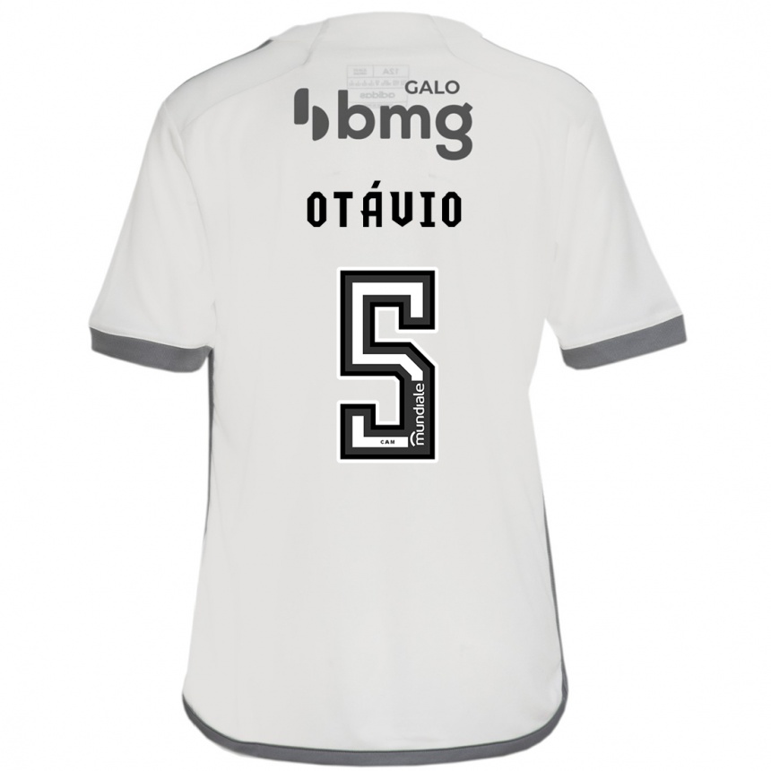 Kids Football Otávio #5 Off White Away Jersey 2024/25 T-Shirt Canada