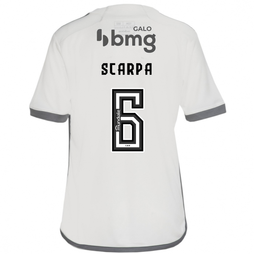 Kids Football Gustavo Scarpa #6 Off White Away Jersey 2024/25 T-Shirt Canada