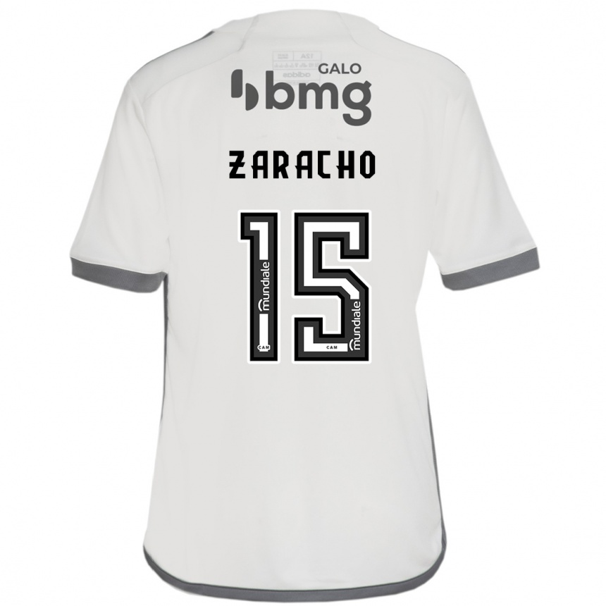 Kids Football Matías Zaracho #15 Off White Away Jersey 2024/25 T-Shirt Canada