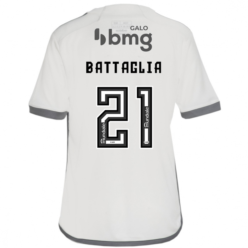 Kids Football Rodrigo Battaglia #21 Off White Away Jersey 2024/25 T-Shirt Canada