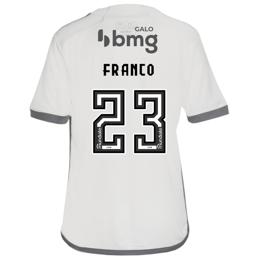 Kids Football Alan Franco #23 Off White Away Jersey 2024/25 T-Shirt Canada