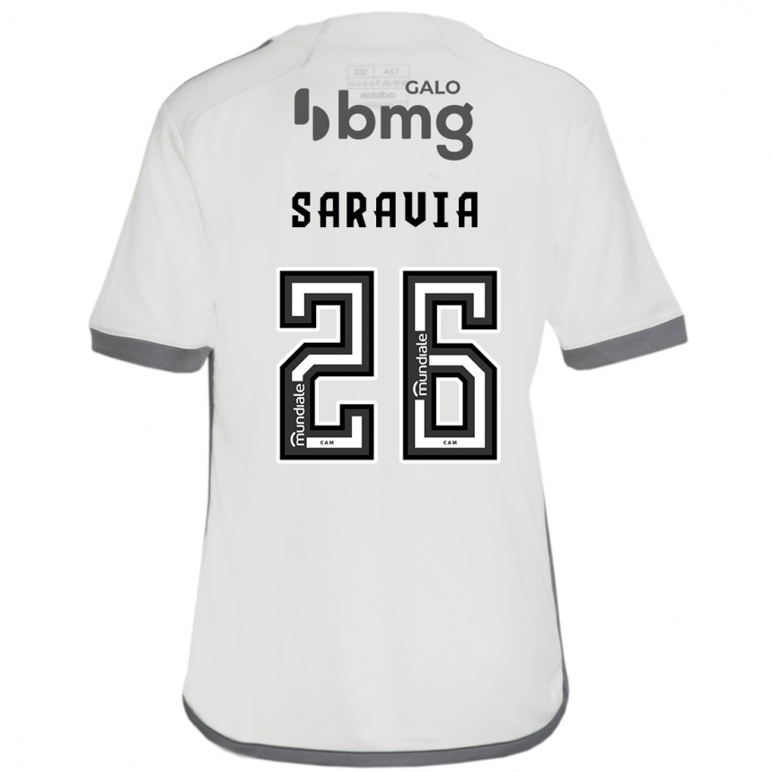 Kids Football Renzo Saravia #26 Off White Away Jersey 2024/25 T-Shirt Canada