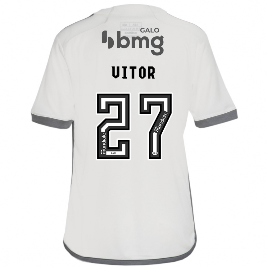 Kids Football Paulo Vitor #27 Off White Away Jersey 2024/25 T-Shirt Canada